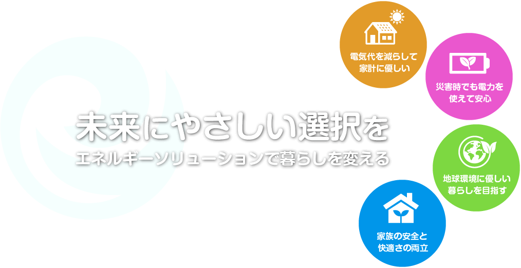 未来にやさしい選択を エネルギーソリューションで暮らしを変える